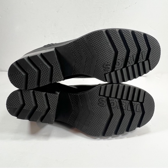 Sorel Cate Chelsea Ankle Boot Black Leather Block Heel Bootie Women’s size 5 - Picture 8 of 12